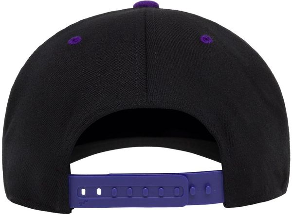 Am image of a Custom ATC Flexfit 110 Snapback Cap in Black/Purple!