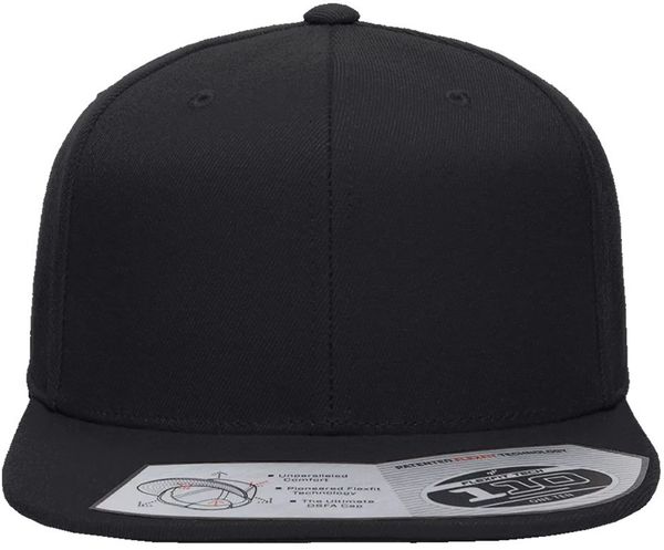 Am image of a Custom ATC Flexfit 110 Snapback Cap in Black!