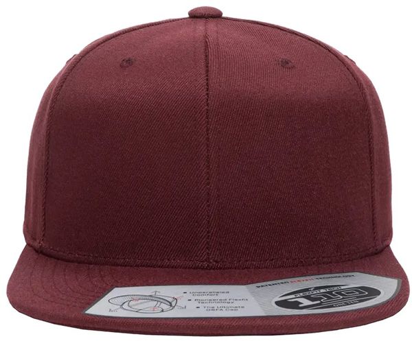Am image of a Custom ATC Flexfit 110 Snapback Cap in Maroon!