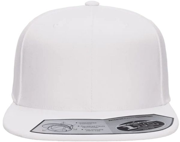 Am image of a Custom ATC Flexfit 110 Snapback Cap in White!
