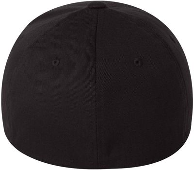 Am image of a Custom ATC Flexfit Wooly Combed Cap in Black!