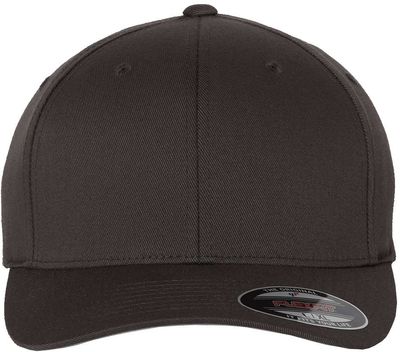 Am image of a Custom ATC Flexfit Wooly Combed Cap in Dark Grey!