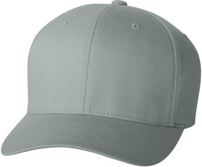Am image of a Custom ATC Flexfit Wooly Combed Cap in Grey!