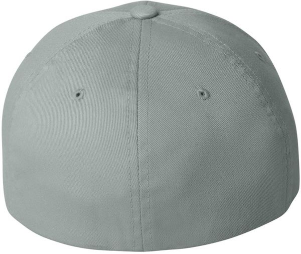 Am image of a Custom ATC Flexfit Wooly Combed Cap in Grey!