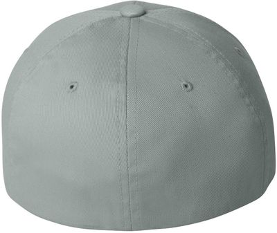Am image of a Custom ATC Flexfit Wooly Combed Cap in Grey!