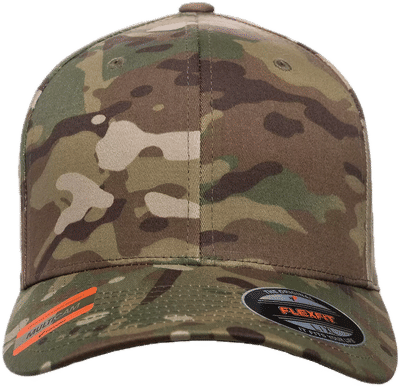 Am image of a Custom ATC Flexfit Wooly Combed Cap in MultiCam!