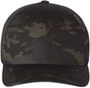 Am image of a Custom ATC Flexfit Wooly Combed Cap in MultiCam Black!