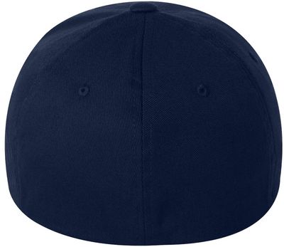 Am image of a Custom ATC Flexfit Wooly Combed Cap in Navy!