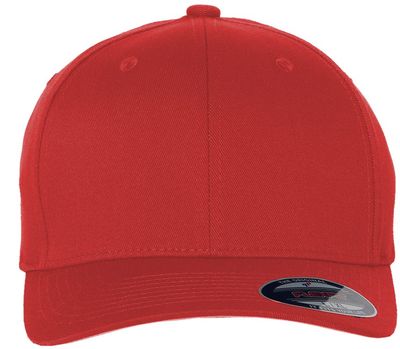 Am image of a Custom ATC Flexfit Wooly Combed Cap in Red!