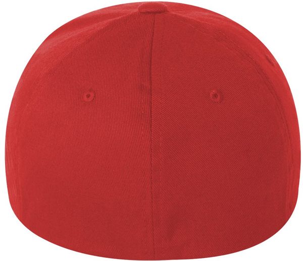 Am image of a Custom ATC Flexfit Wooly Combed Cap in Red!
