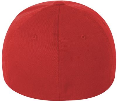 Am image of a Custom ATC Flexfit Wooly Combed Cap in Red!