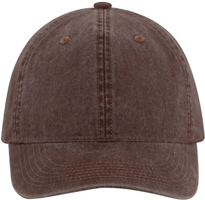 Am image of a Custom ATC Pigment Dyed Cap in Dark Brown!