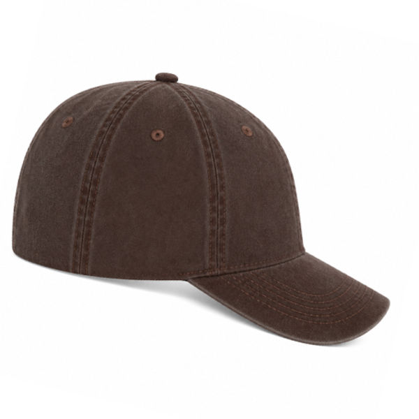 An image of a Custom ATC Pigment Dyed Cap in Dark Brown!
