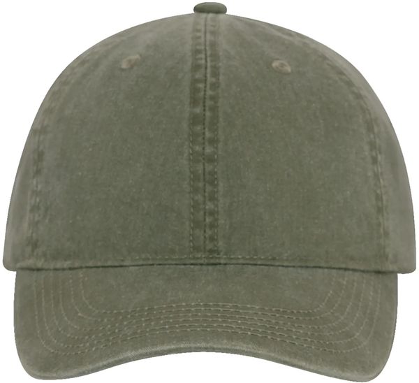 Am image of a Custom ATC Pigment Dyed Cap in Military Green!