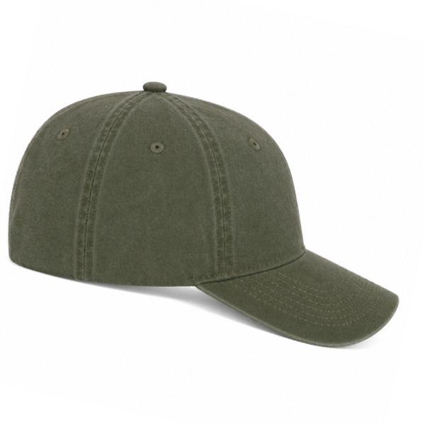 An image of a Custom ATC Pigment Dyed Cap in Military Green!