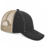 An image of a Custom ATC Pigment Dyed Trucker Cap in Black/Creme!