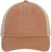Am image of a Custom ATC Pigment Dyed Trucker Cap in Caramel/Creme!