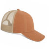 An image of a Custom ATC Pigment Dyed Trucker Cap in Caramel/Creme!