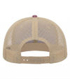 An image of a Custom ATC Pigment Dyed Trucker Cap in Maroon/Creme!