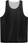 Am image of a Custom ATC Pro Club Reversible Mesh Youth Tank Top in Black/White!