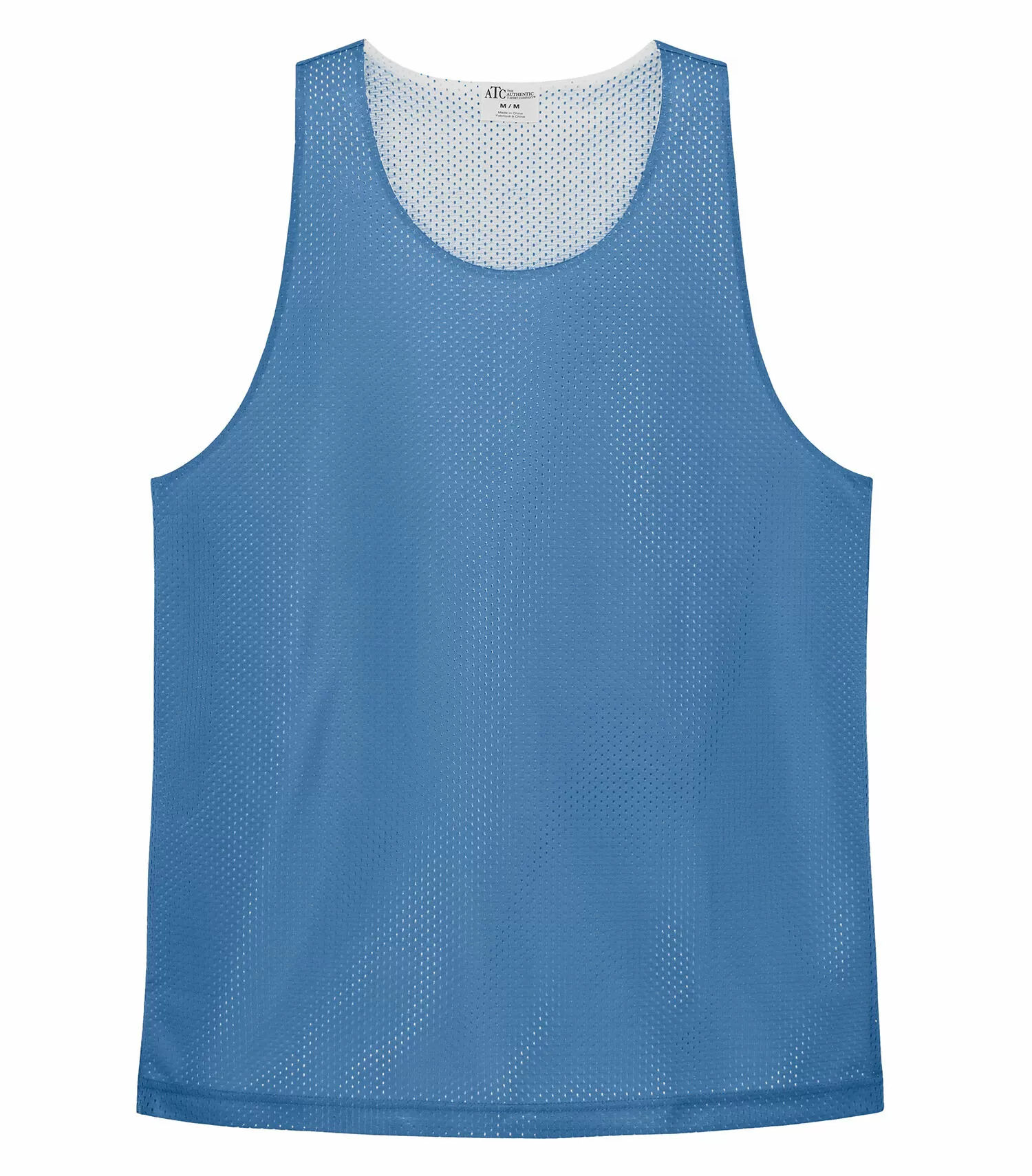 ATC Pro Club Reversible Mesh Youth Tank Top in Carolina/White