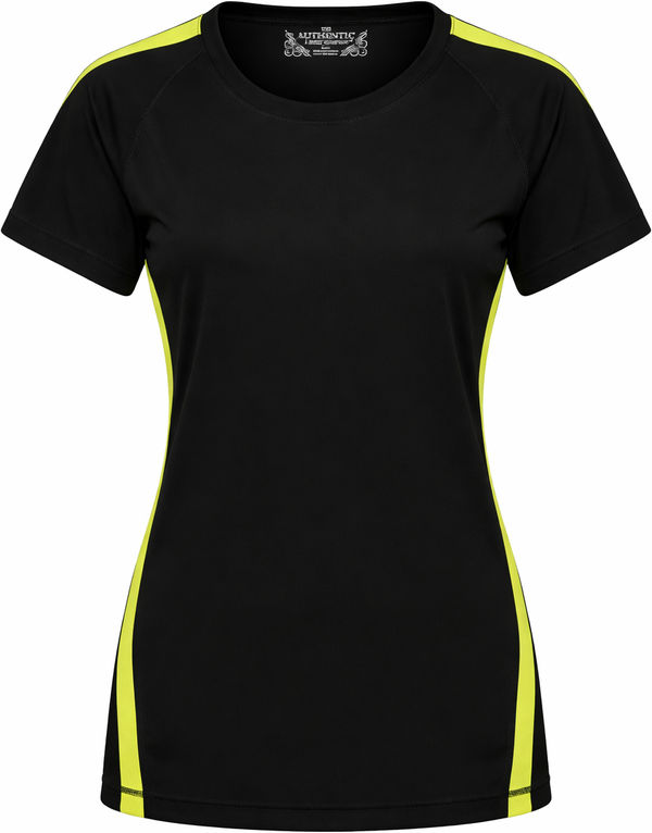 An image of a Custom ATC Pro Team Home and Away Ladies Jersey in Black/Extreme Yellow!