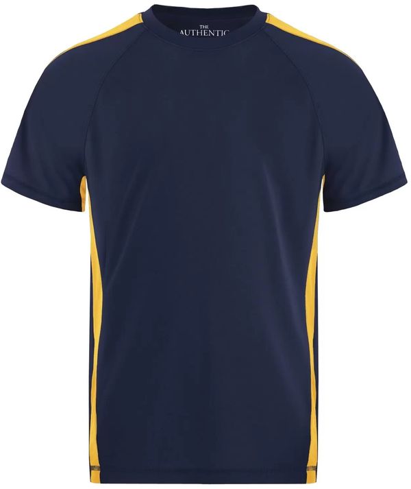 Am image of a Custom ATC Pro Team Home and Away Youth Jersey in True Navy/Gold!
