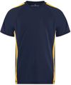 Am image of a Custom ATC Pro Team Home and Away Youth Jersey in True Navy/Gold!