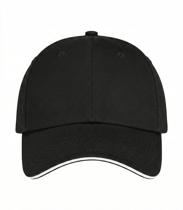 An image of a Custom ATC Sandwich Bill Cap in Black/White!