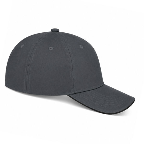 An image of a Custom ATC Sandwich Bill Cap in Coal Grey/Black!
