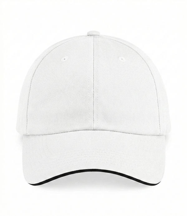 An image of a Custom ATC Sandwich Bill Cap in White/Navy!