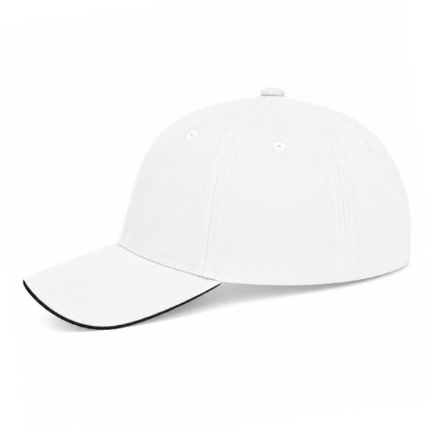 An image of a Custom ATC Sandwich Bill Cap in White/Navy!