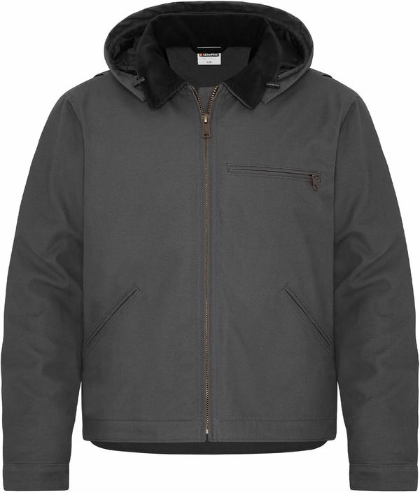Am image of a Custom ATC Werk Fort Mac jacket with Detachable Hood in Grey!