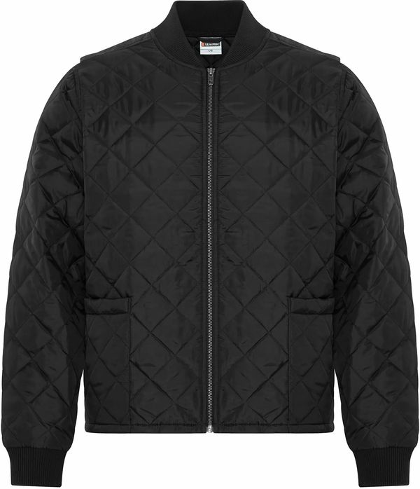 Am image of a Custom ATC Werk Quilted Freezer Jacket in Black!
