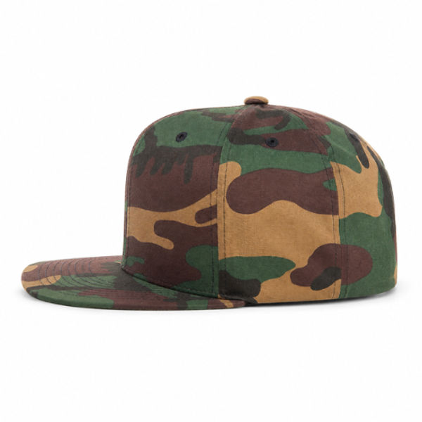 An image of a Custom ATC Yupoong YP Classics™ Premium Classic Snapback Cap in Camo!
