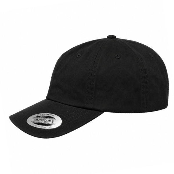 An image of a Custom ATC Yupoong YP Classics Cotton Twill Dad Cap in Black!
