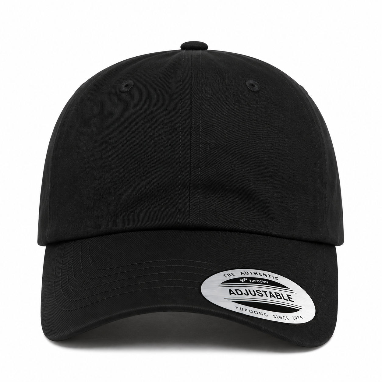 ATC Yupoong YP Classics Cotton Twill Dad Cap in Black