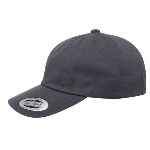 An image of a Custom ATC Yupoong YP Classics Cotton Twill Dad Cap in Dark Grey!