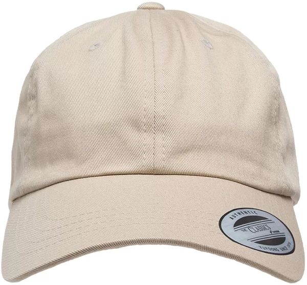 An image of a Custom ATC Yupoong YP Classics Cotton Twill Dad Cap in Khaki!