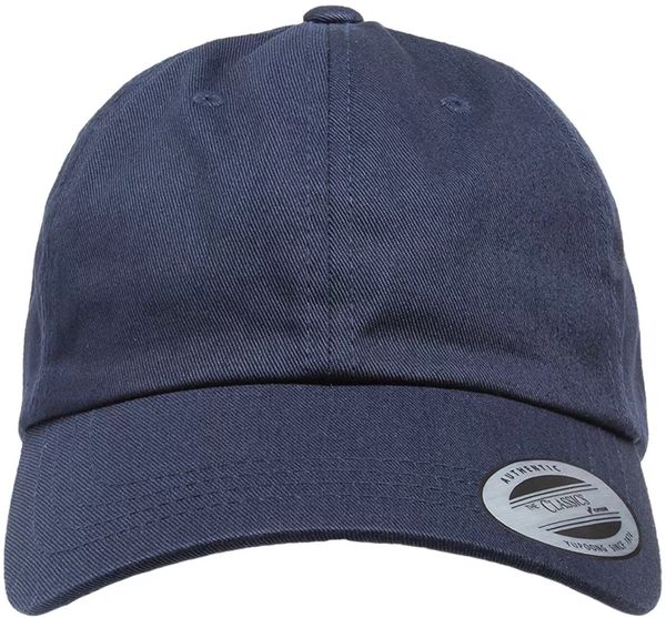 An image of a Custom ATC Yupoong YP Classics Cotton Twill Dad Cap in Navy!