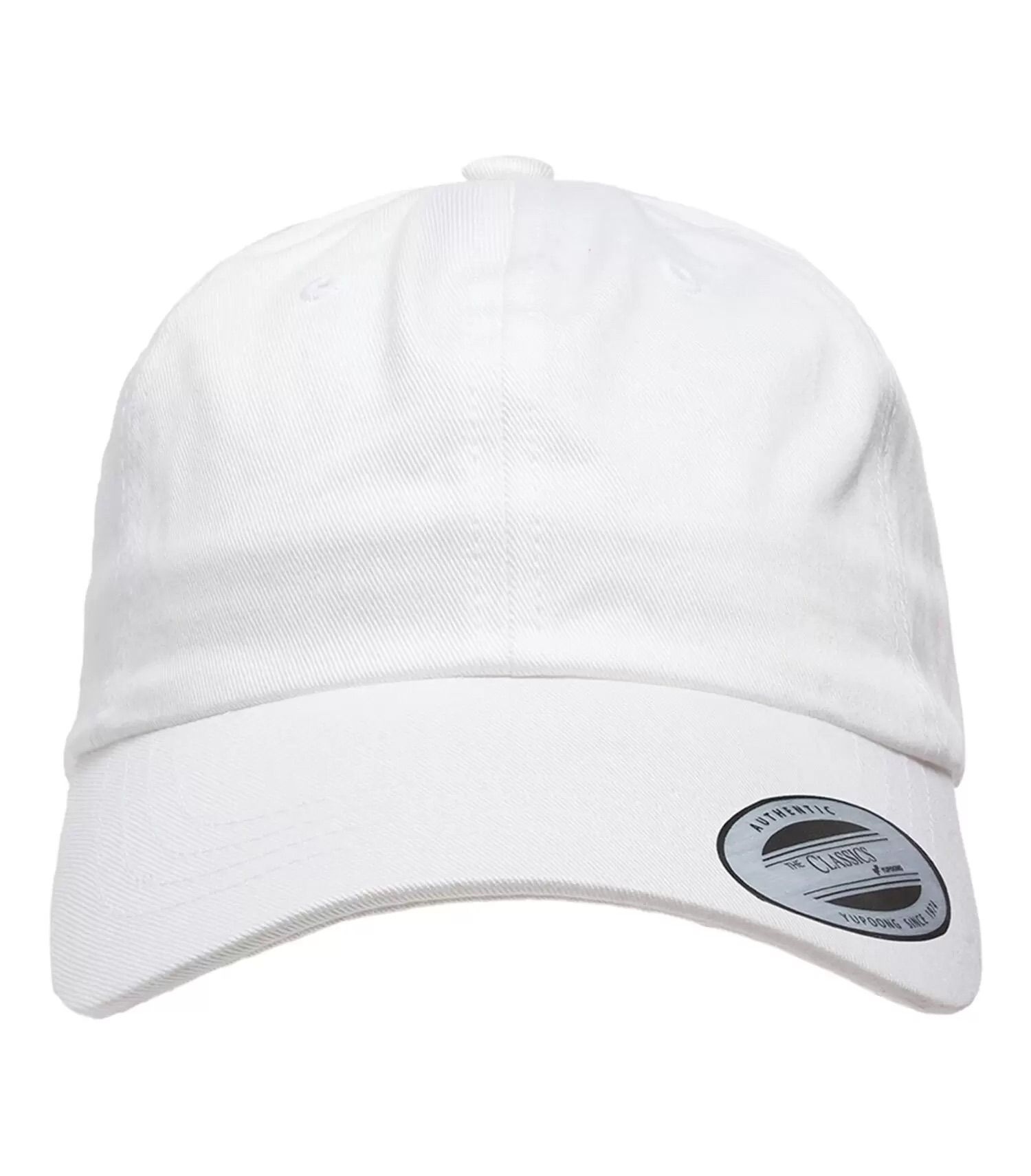 ATC Yupoong YP Classics Cotton Twill Dad Cap in White