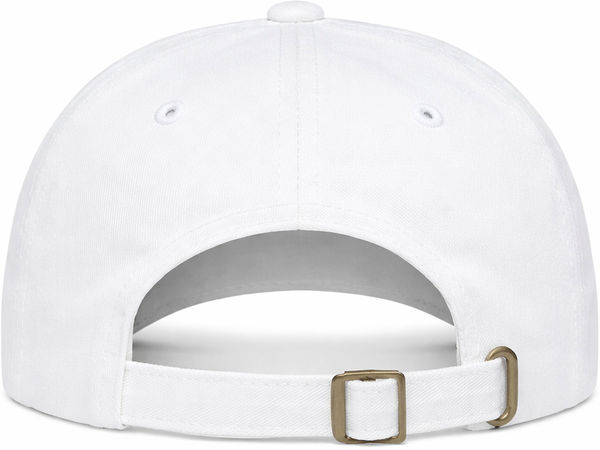 An image of a Custom ATC Yupoong YP Classics Cotton Twill Dad Cap in White!