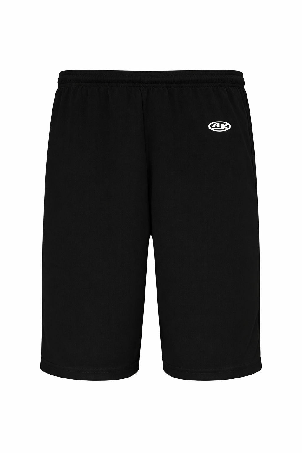 Athletic Knit Basketball Shorts No Pockets in Black
