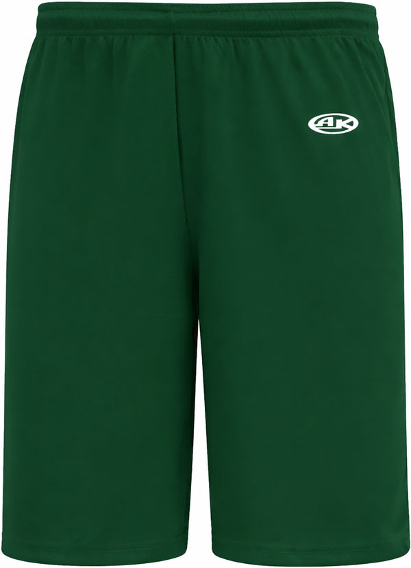 An image of a Custom Athletic Knit Basketball Shorts No Pockets in Dark Green!