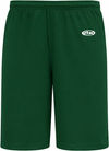 An image of a Custom Athletic Knit Basketball Shorts No Pockets in Dark Green!