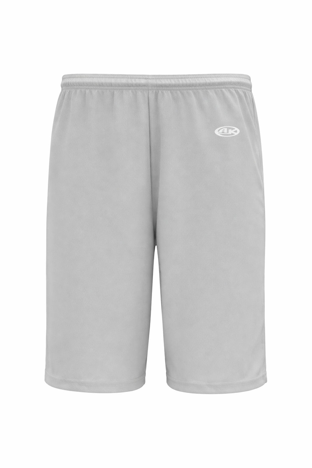 Athletic Knit Basketball Shorts No Pockets in Grey