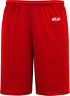 An image of a Custom Athletic Knit Basketball Shorts No Pockets in Red!