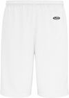 An image of a Custom Athletic Knit Basketball Shorts No Pockets in White!