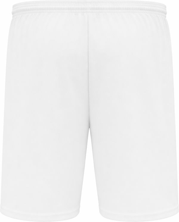 An image of a Custom Athletic Knit Basketball Shorts No Pockets in White!