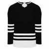 Am image of a Custom Athletic Knit Hockey Jersey in Black/White!